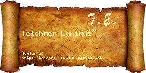 Teichner Euniké névjegykártya